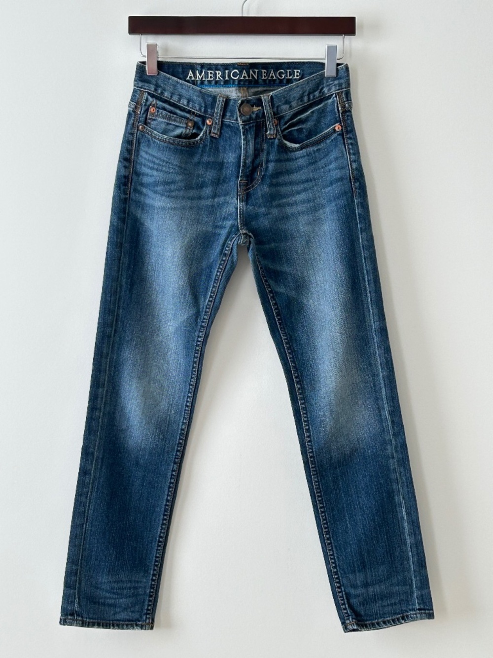 American Eagle Blue Skinny Straight Leg Jeans Size 26/28